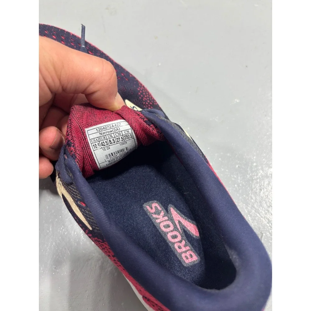 Brooks Ghost 14 Womens Running Shoes Size 10.5 Narrow 2A Blue Pink